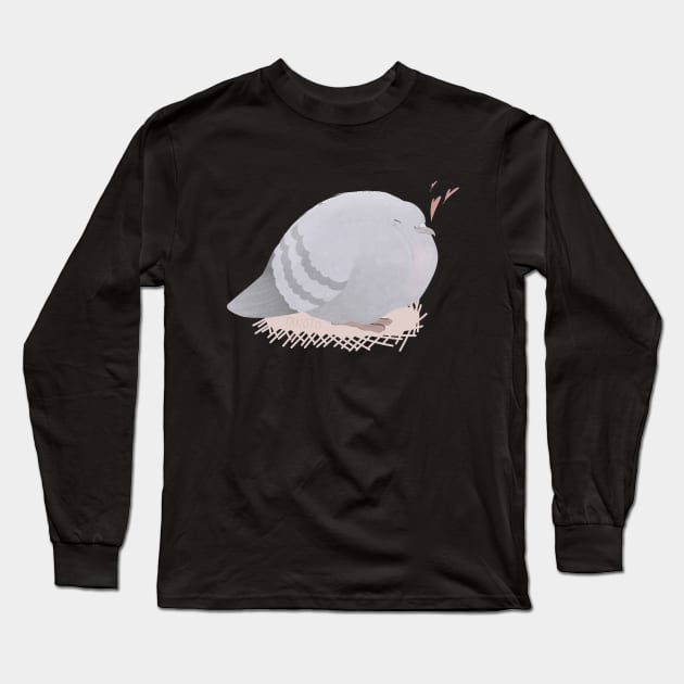 Pigeon Positive Long Sleeve T-Shirt by takoto